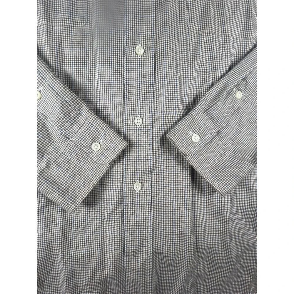 Polo Ralph Lauren Shirt Mens XL WhitfieldButton Up Houndstooth Brown 2 Pocket LS - Picture 5 of 11